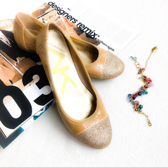 anne klein gold flats